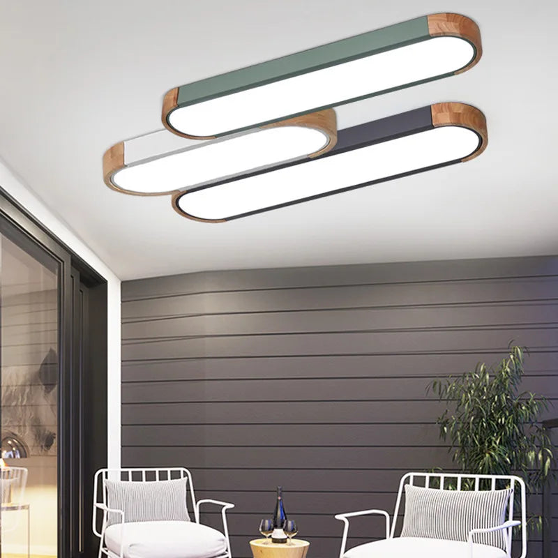 lumière led en bois style industriel pour extérieur nordique