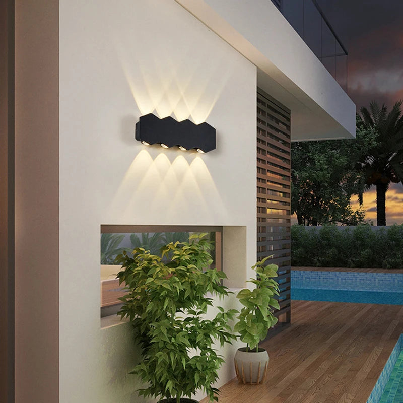 applique murale led moderne imperméable pour extérieur minimaliste