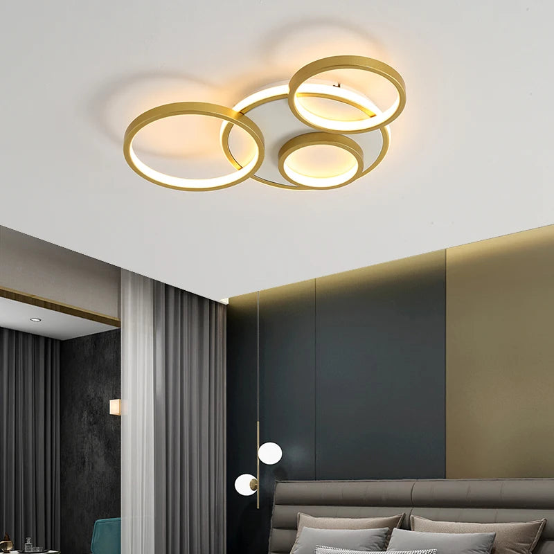 lustre led moderne en bois et aluminium pour éclairage intérieur