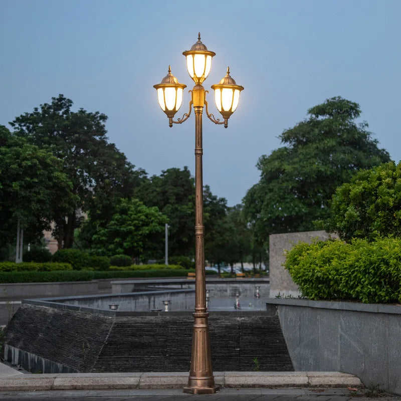 lampe d'extérieur rétro européenne pour jardin et parc