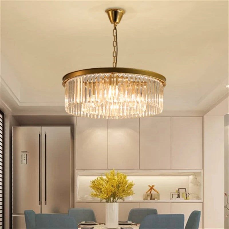 lustre en cristal de luxe pour décoration intérieure