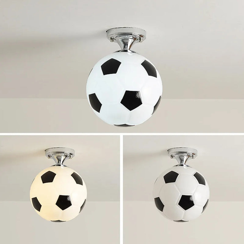 Ballon de Football LED plafonniers 220V E27 Football Bar Club plafonnier créatif enfants garçon chambre décoration luminaire