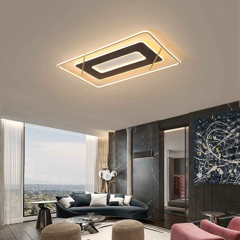 plafonnier led design moderne ultra fin pour intérieur décoratif