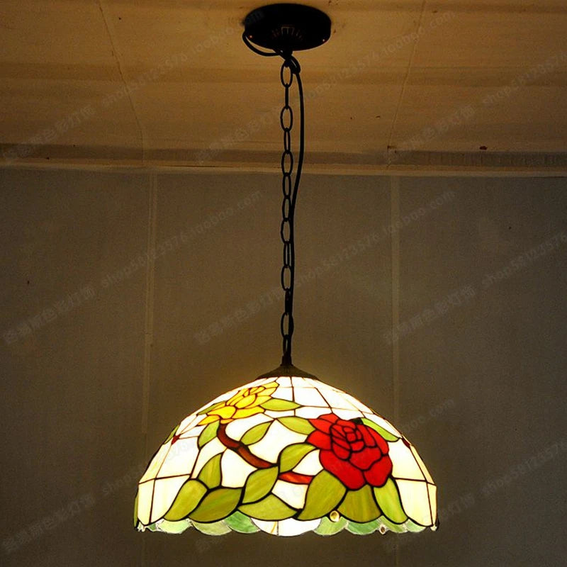 lustre en verre de pivoine style européen moderne décoratif