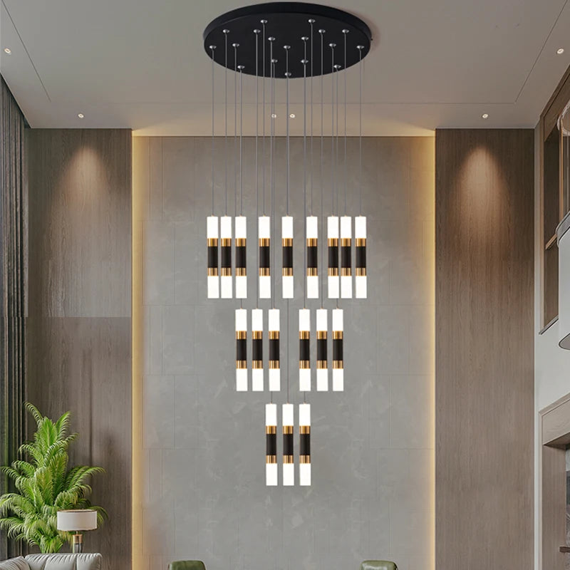 lustre à led en acrylique moderne pour espaces créatifs