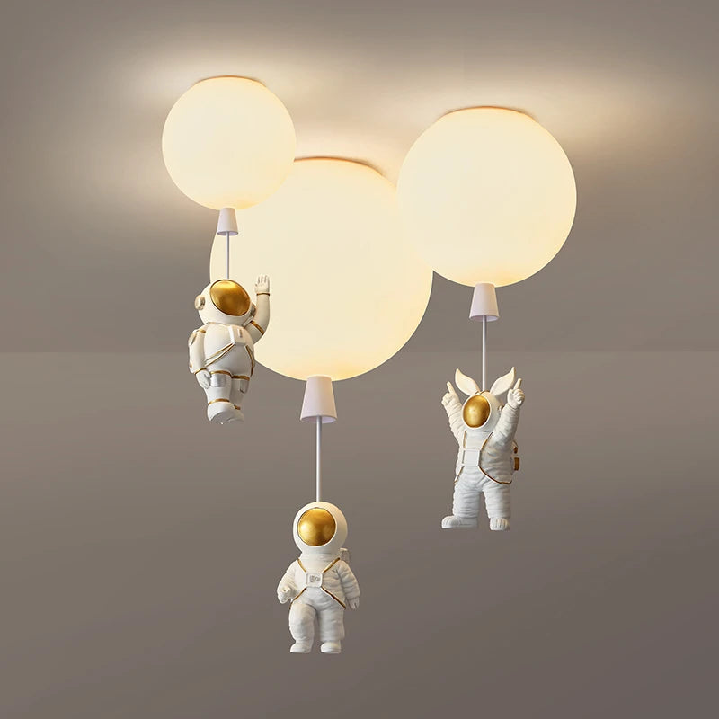 plafonnier led nordique créatif astronaute ballon pour enfants