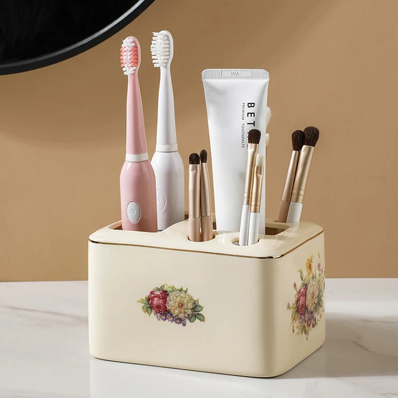 porte-brosse à dents en céramique design moderne pour salle de bain