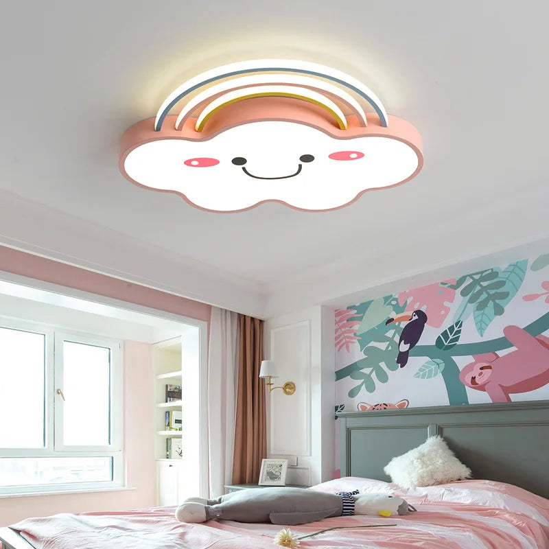 lustre nordique pour chambre d'enfants avec lumières led