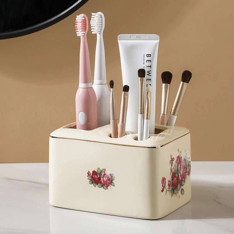 porte-brosse à dents en céramique design moderne pour salle de bain