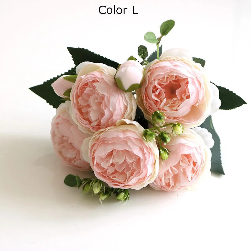 bouquet de fleurs artificielles pour décoration de jardin et mariage