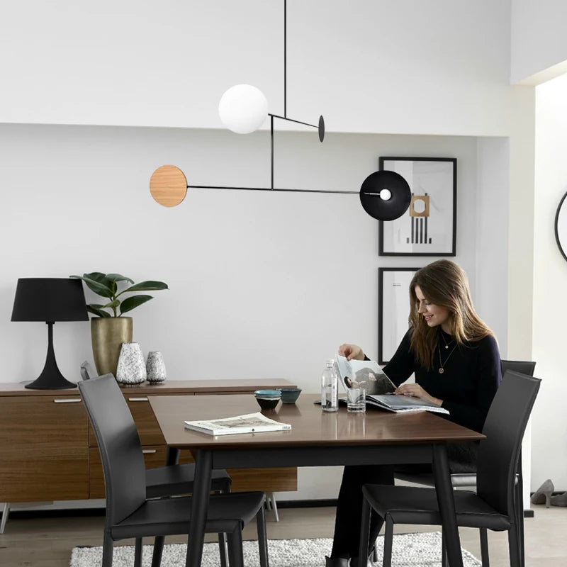 lustre design minimaliste rétro pour intérieur contemporain