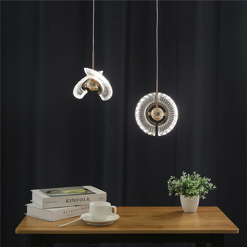 lampe led suspendue rotative en acrylique ufo style nordique 2021