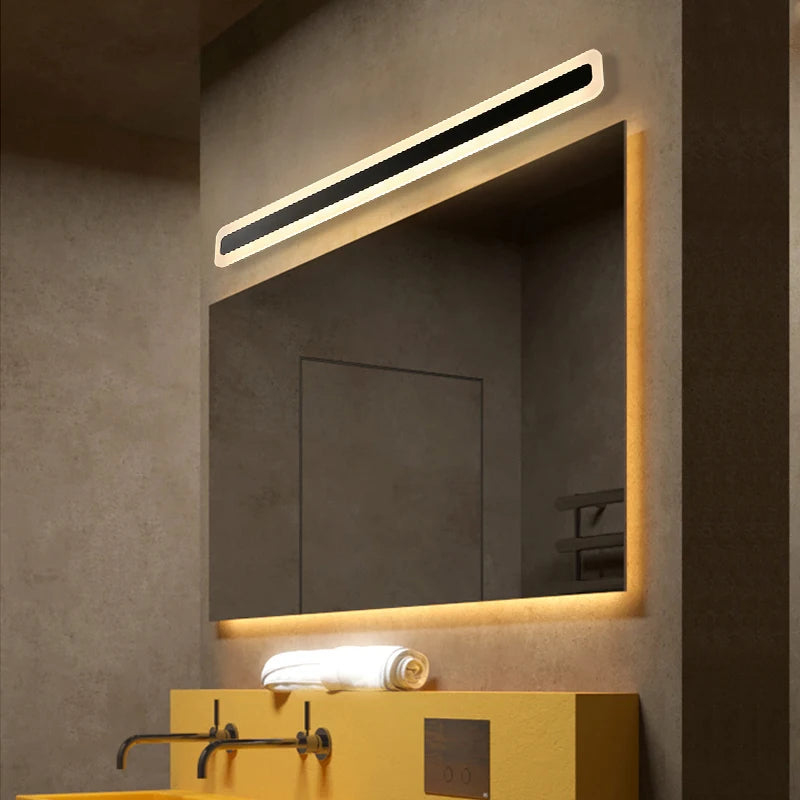 applique murale led acrylique miroir rectangle déco maison