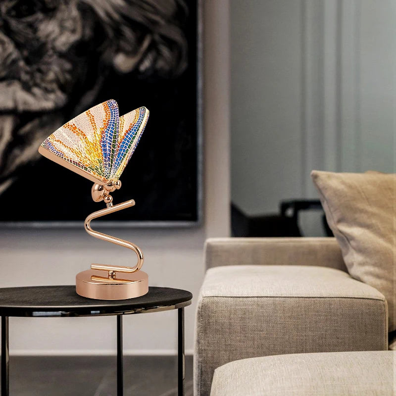 lampe à poser papillon design moderne veilleuse créative luminaire luxe