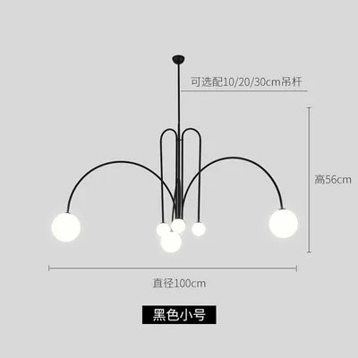 suspension créative en verre pour décoration intérieure moderne