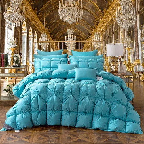 couette en duvet d'oie matelassée épaisse pour hiver