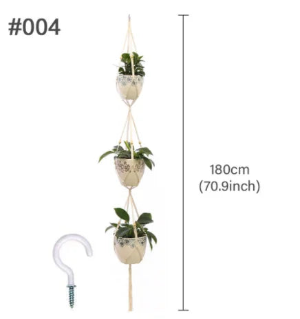 suspension en macramé pour pots de fleurs décoratifs