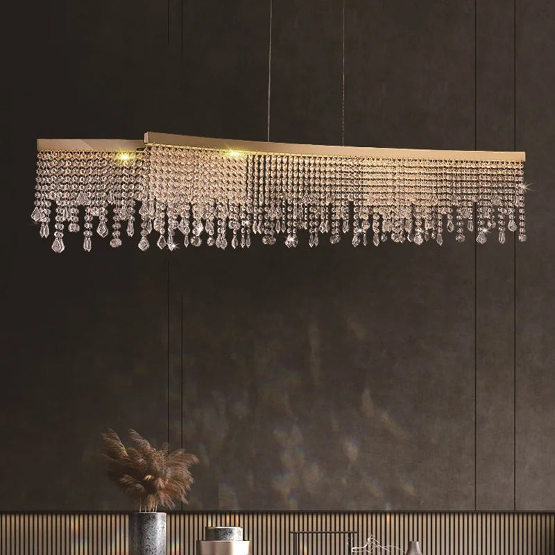 lustre en cristal postmoderne pour décoration intérieure élégante