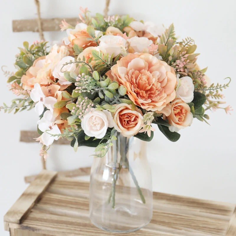 bouquet de pivoines artificielles pour mariage et décoration