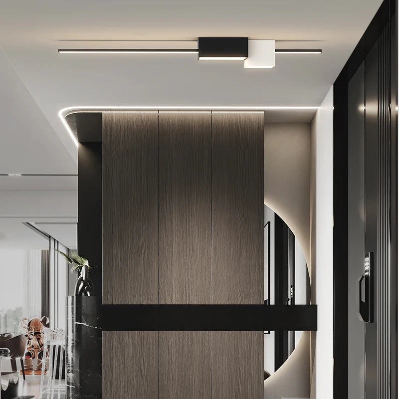 plafonnier led nordique minimaliste pour long couloir