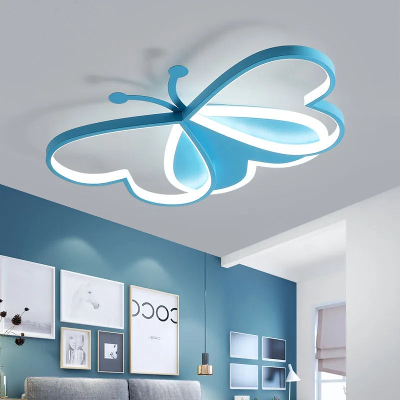 lustre papillon led pour enfants avec intensité variable