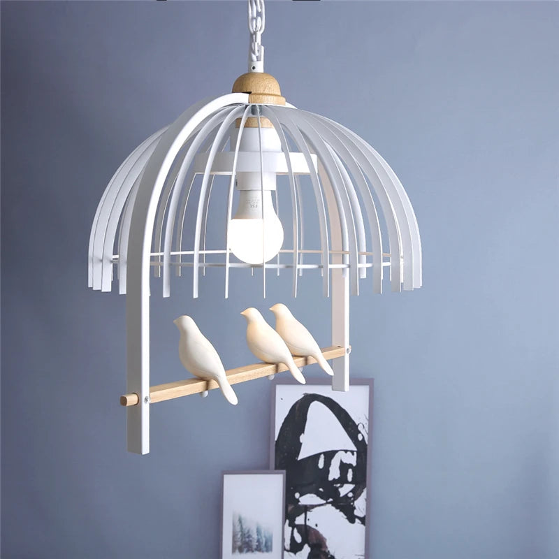 suspension moderne en fer pour oiseaux et décoration intérieure