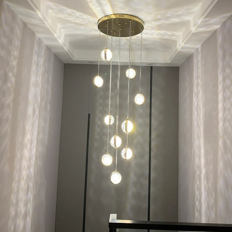 lustre à led moderne design cristal pour un éclairage luxueux