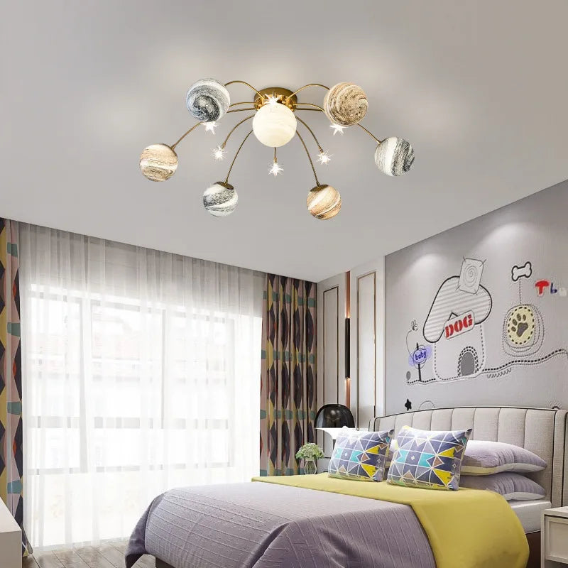 lustre enfant en verre design lumineux pour chambre