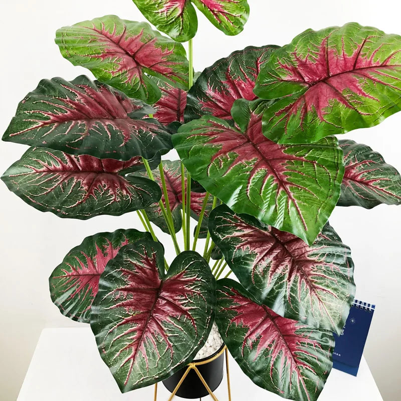 feuilles tropicales monstera palmier artificiel pour décoration intérieure