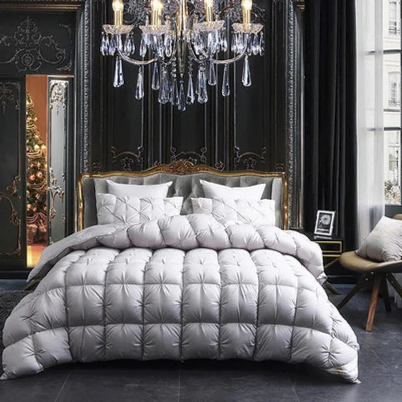 couette matelassée luxe 3D duvet d'oie épaisse hiver