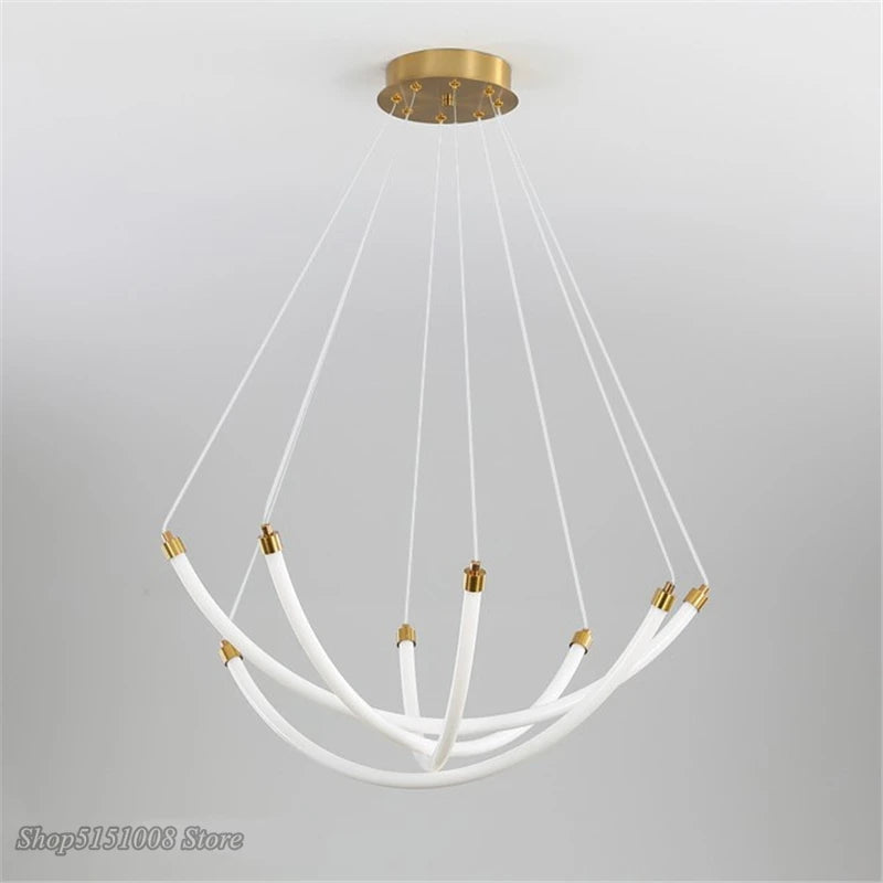 lustre nordique design led en acrylique et métal réglable