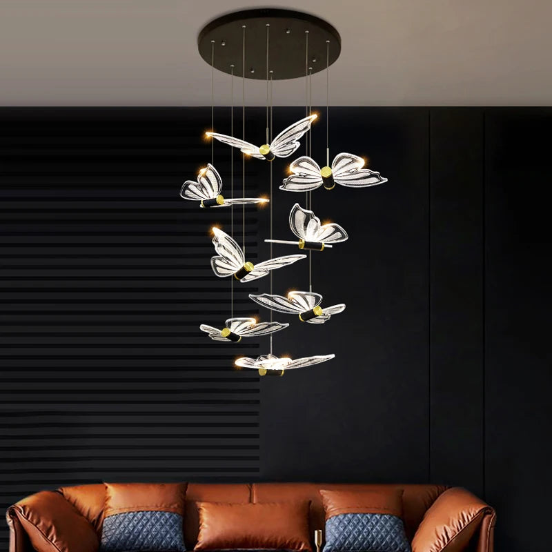 lustre moderne design papillon pour intérieur élégant et chaleureux