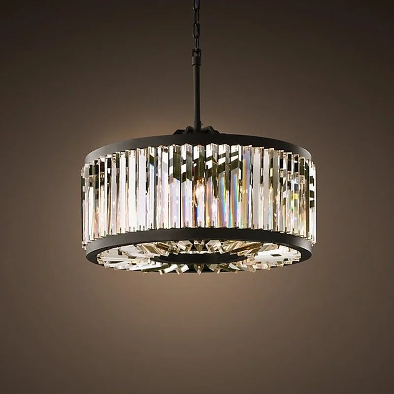 lustre moderne vintage en cristal éclairage suspendu pour maison hôtel villa