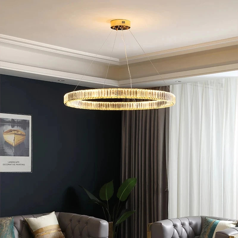 lustre moderne en cristal design haut de gamme élégant et raffiné