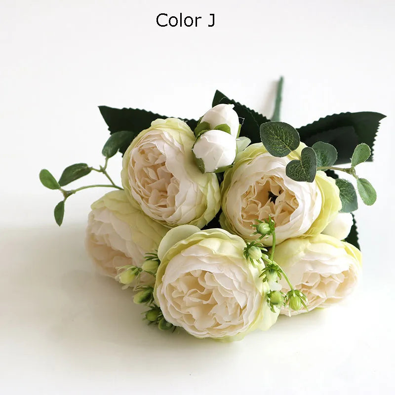 bouquet de fleurs artificielles pour décoration de jardin et mariage