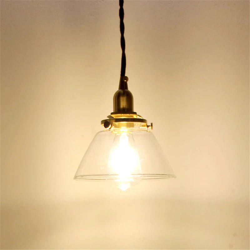 loft industriel led suspension lumière rétro laiton verre suspension antique droplight