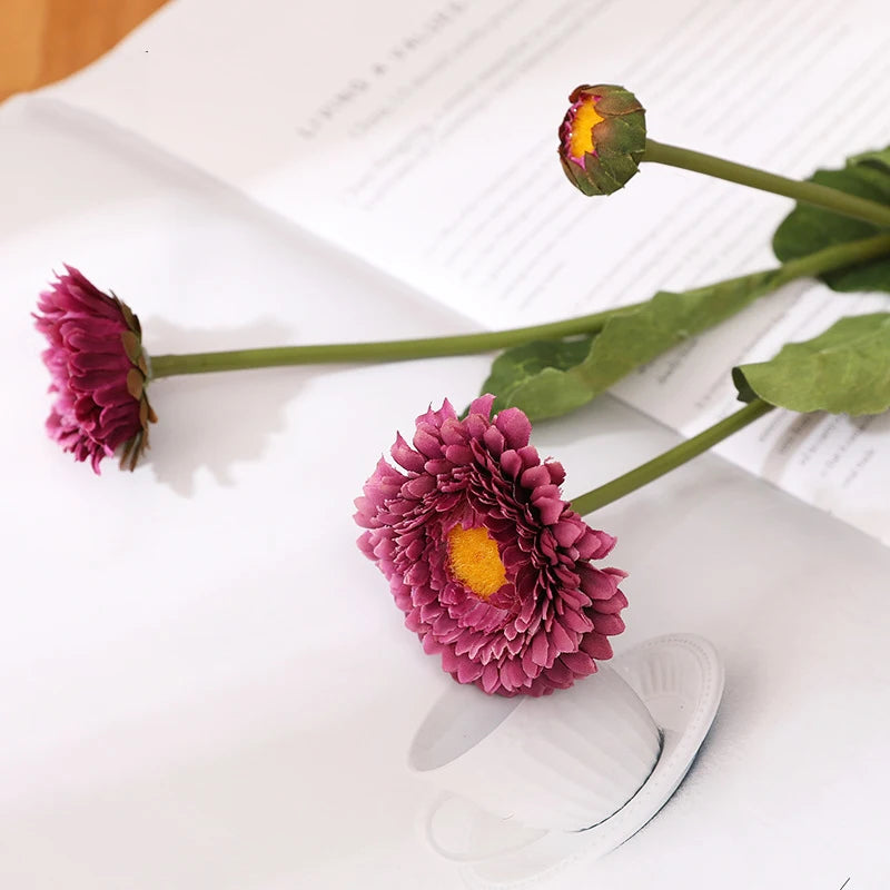 fleurs de calendula artificielles pour décoration de mariage et fête