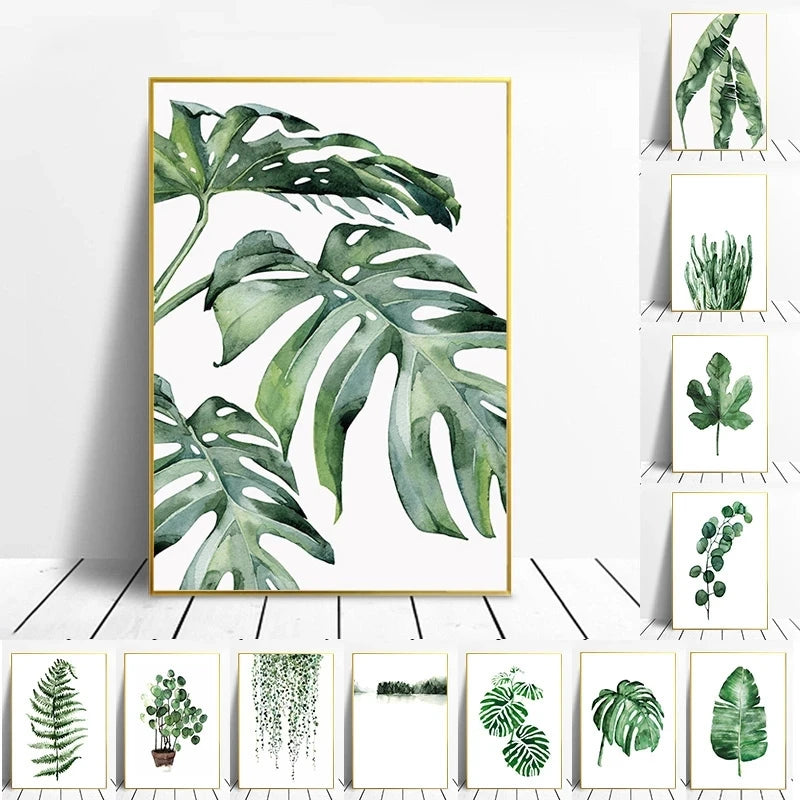 plante tropicale moderne affiche toile décoration murale scandinave