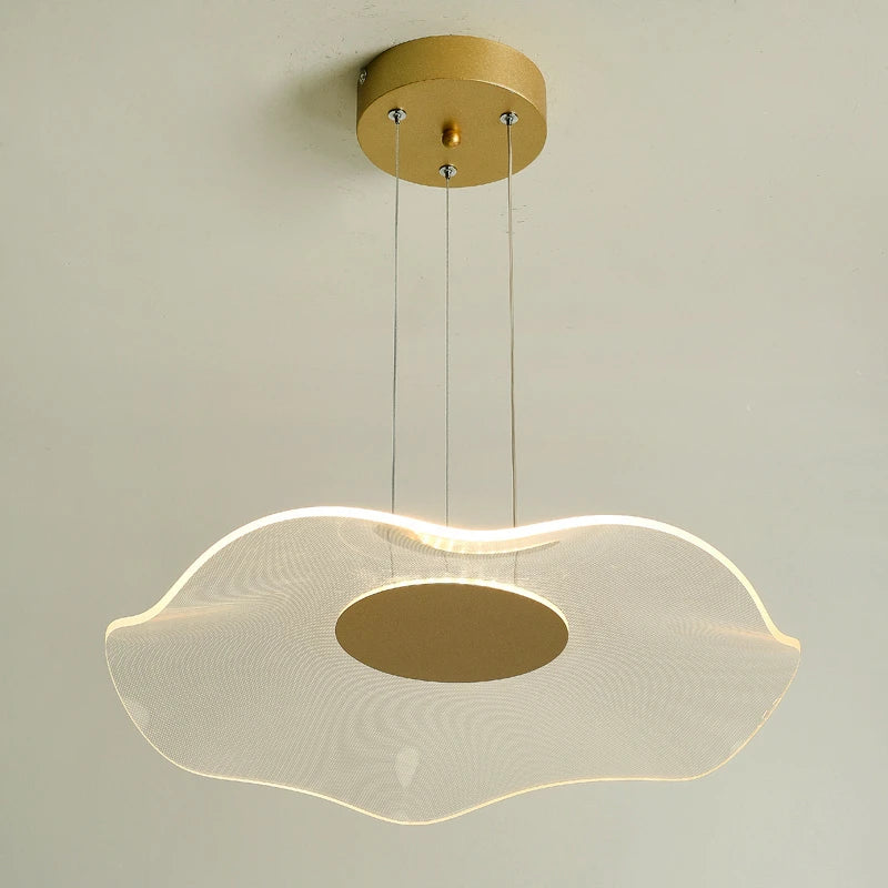 lampe led simple moderne lustre nordique feuille de lotus gradation