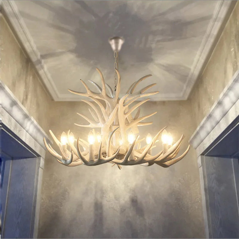 lustre en résine en forme de bois de cerf pour décoration de maison
