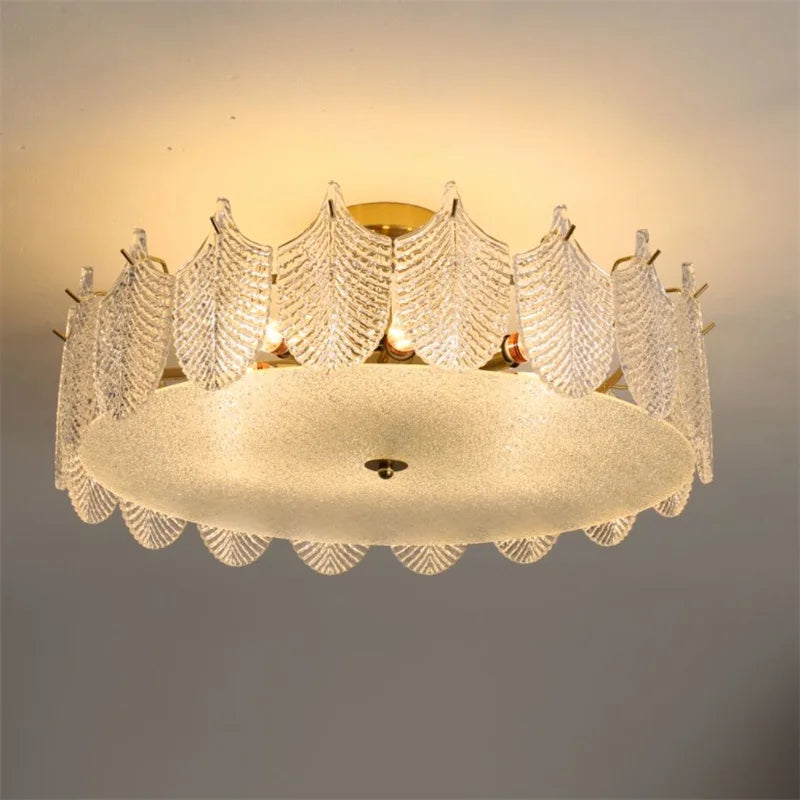 lustre de luxe en verre pour décoration intérieure élégante et moderne