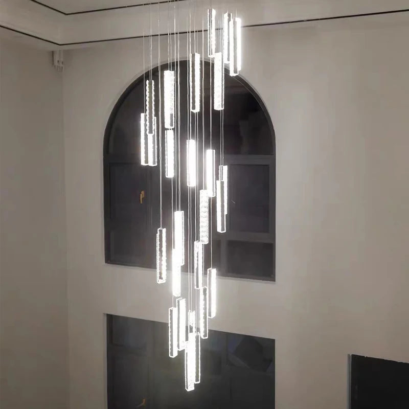 lustre en cristal led doré pour éclairage intérieur élégant et raffiné