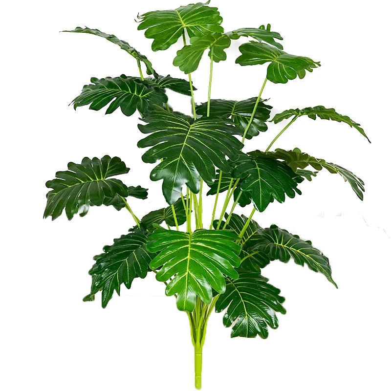 arbre tropical artificiel grandes feuilles de monstera en pot décoratif