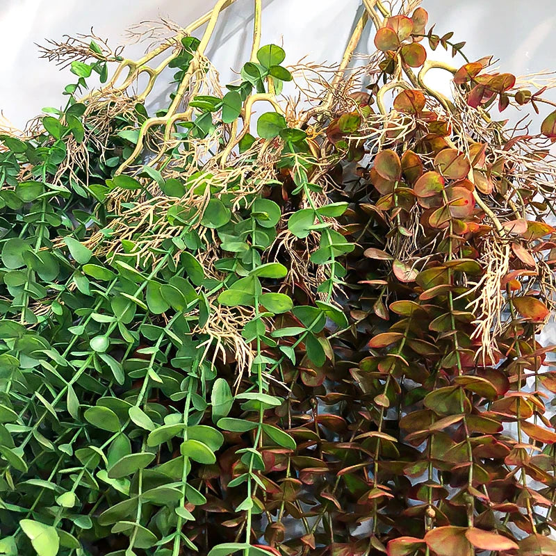 plantes artificielles en rotin d'eucalyptus pour décoration intérieure et extérieure