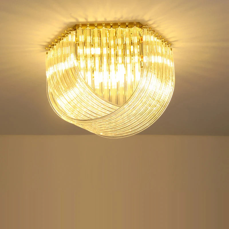 lustre suspendu design en chrome et argent pour éclairage moderne