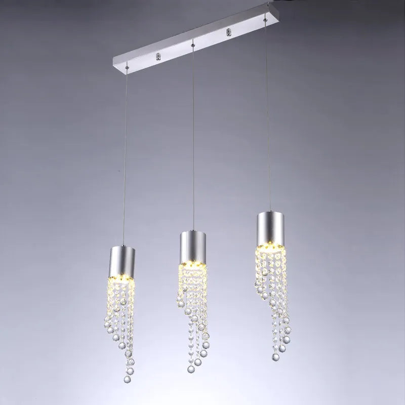 suspension moderne en cristal pour éclairage intérieur décoratif