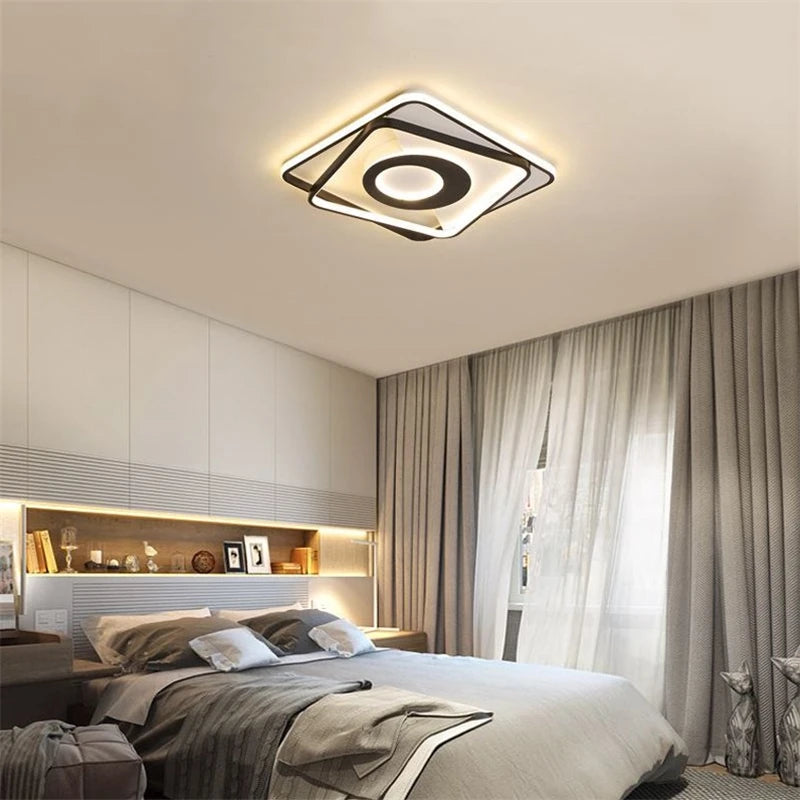 plafonnier led carré moderne à intensité variable pour intérieur maison