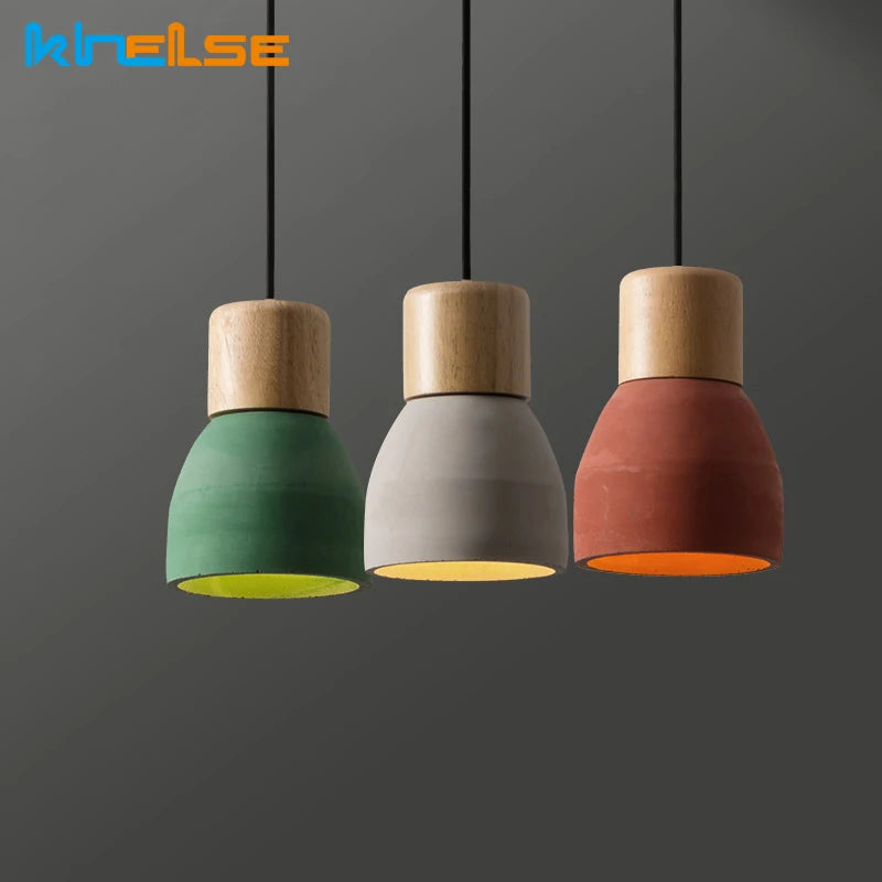 suspension led en béton pour style vintage et loft