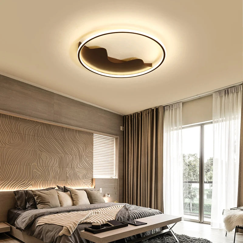 plafonnier en aluminium rond pour luminaires décoratifs d'intérieur