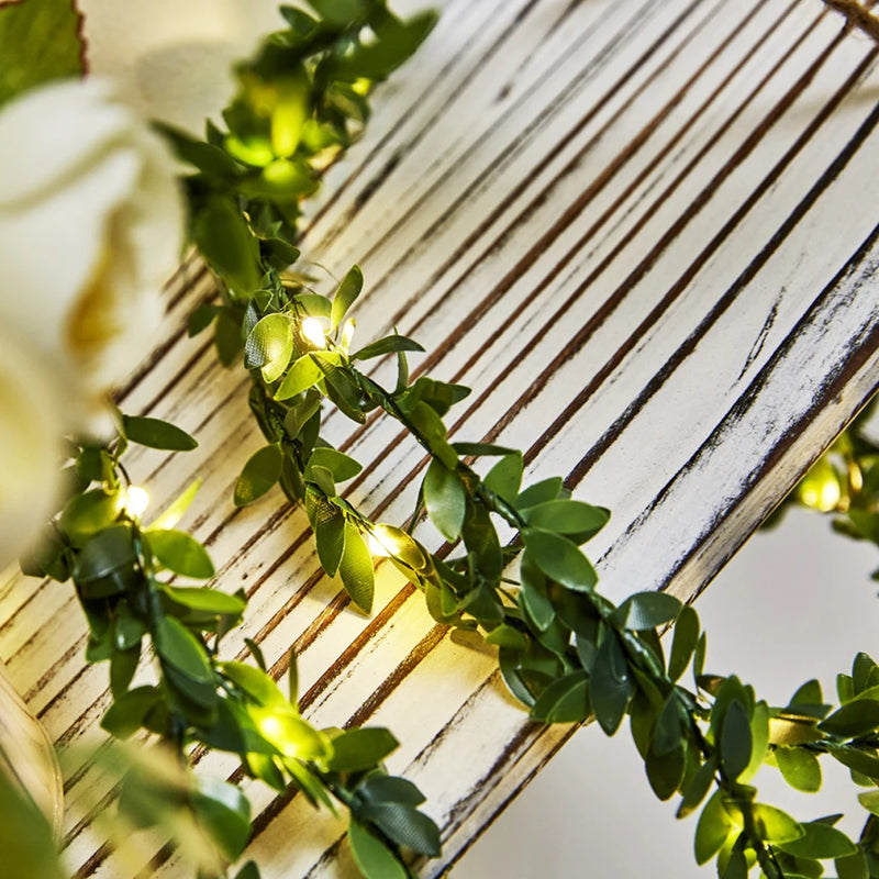 guirlande lumineuse à feuilles artificielles pour décorations festives